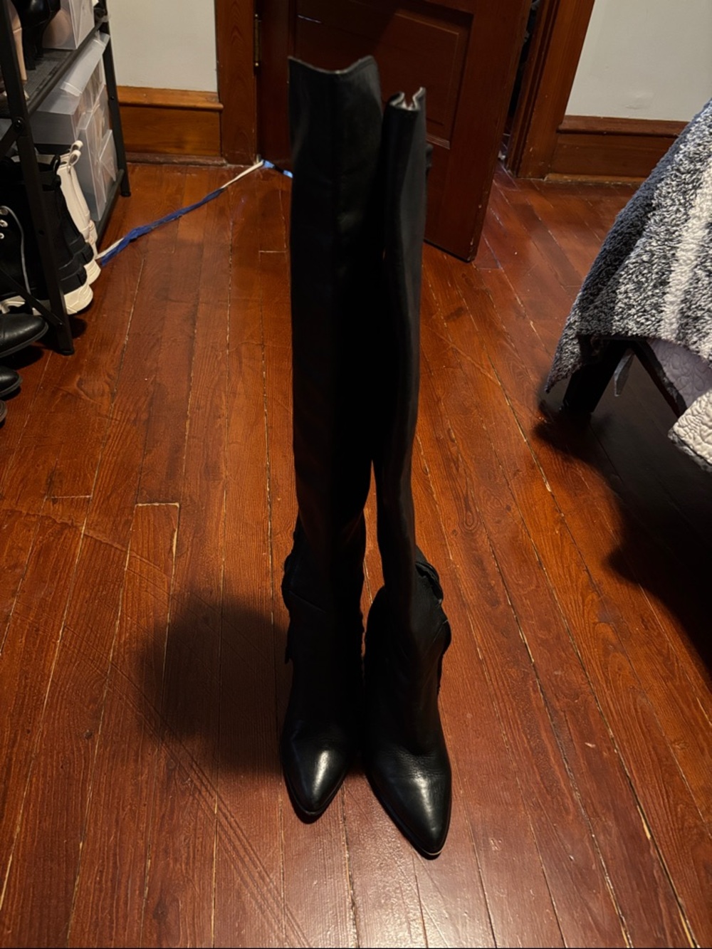 Dolce Vita Black Over-the-Knee Pointed Toe Boots